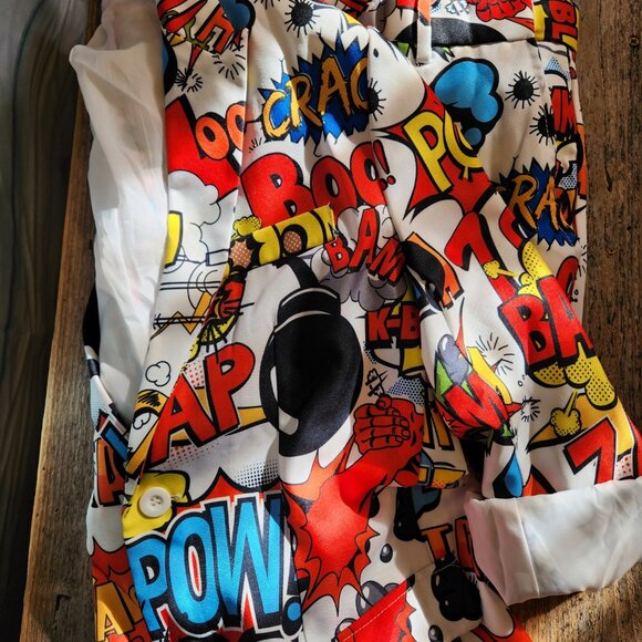 Spirit Halloween Men's Comic Print Suit, Size 38 - Picture 3 of 8